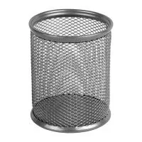 Stand for pens Axent round 80x80x100mm, wire mesh, silver (2110-03-A)