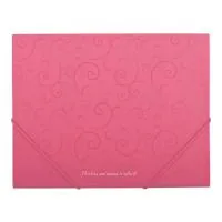 Folder with elastic bands Buromax A5, BAROCCO, pink (BM.3902-10)