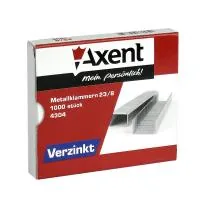 Staples for stationery stapler No. 23/8, up to 50 sheets, 1000 pieces Axent (4304-А)