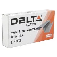 Staples for stationery stapler No. 24/6, up to 30 sheets, 1000 pcs Delta by Axent (D4102)