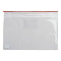 Buromax A4 zipper folder, plastic zipper red (BM.3946-05)