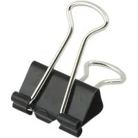 Metal binder Buromax 15mm, 12pcs, black (BM.5306)