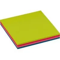 Paper for notes Buromax with adhesive layer 76x76mm, 100sheets, NEON colors mix (BM.2312-97)