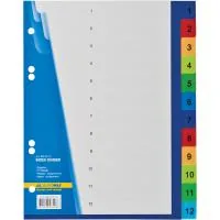 Page divider Buromax A5 numeric, 12 dividers (BM.3213)