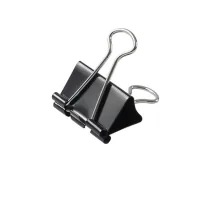 Metal binder Axent 41mm, 12pcs, black (4404-A)