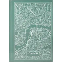Канцелярська книга Axent Maps London А4 в твердій обкладинці 96 аркушів в клітинку Бі (8422-516-A)