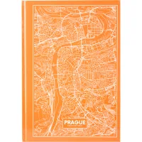 Канцелярська книга Axent Maps Prague А4 в твердій обкладинці 96 аркушів в клітинку Пе (8422-542-A)