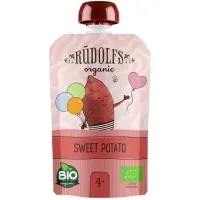 Children's puree Rudolfs organic sweet potato 4+, 90 g (4751017943144)