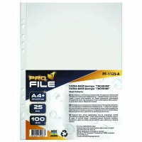 File ProFile A4+, 25 μm, with embossing, 100 pcs (FILE-PF1125A-A4-25MK)