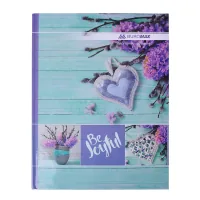 Канцелярська книга Buromax А4 ROMANTIC, 96 аркушів, клітинка, бірюзова (BM.2400-306)