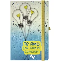 Notebook Buromax Idea on an elastic band 136x207 mm 96 sheets in a cell Blue (BM.255104-14)