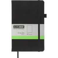 Notebook Buromax Etalon 125x195 mm 96 sheets without a ruler artificial leather cover Black (BM.291060-01)
