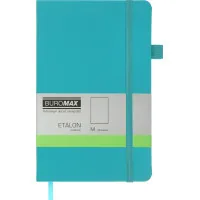 Notebook Buromax Etalon 125x195 mm 96 sheets without a ruler artificial leather cover Turquoise (BM.291060-06)