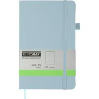 Notebook Buromax Etalon 125x195 mm 96 sheets without a liner cover made of artificial leather Blue (BM.291060-14)
