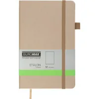 Notebook Buromax Etalon 125x195 mm 96 sheets without a ruler cover made of artificial leather Gold (BM.291060-23)