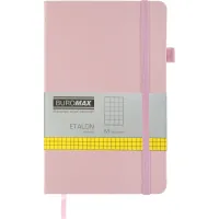 Notebook Buromax Etalon 125x195 mm 96 sheets in a cell cover made of artificial leather Pink (BM.291160-10)