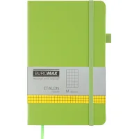 Книга записна Buromax Etalon 125x195 мм 96 аркушів в клітинку обкладинка зі штучної шкіри Салатова (BM.291160-15)