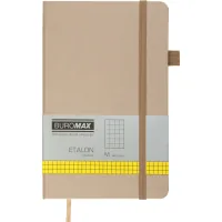 Notebook Buromax Etalon 125x195 mm 96 sheets in a cell cover made of artificial leather Gold (BM.291160-23)