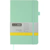 Notebook Buromax Etalon 125x195 mm 96 sheets in a cell cover made of artificial leather Mint (BM.291160-38)