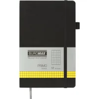 Notebook Buromax Primo 125x195 mm 96 sheets in a cell cover made of artificial leather Gray (BM.291161-09)