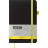 Notebook Buromax Concept 125x195 mm 96 sheets in a cell cover made of artificial leather Yellow (BM.291162-08)