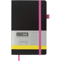 Notebook Buromax Concept 125x195 mm 96 sheets in a cell cover made of artificial leather Pink (BM.291162-10)