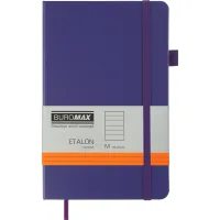Notebook Buromax Etalon 125x195 mm 96 sheets in a line artificial leather cover Purple (BM.291260-07)