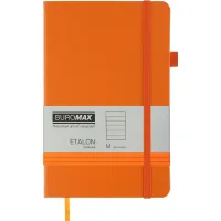Notebook Buromax Etalon 125x195 mm 96 sheets in a line cover made of artificial leather Pomarancheva (BM.291260-11)