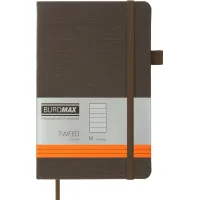 Notebook Buromax Tweed 125x195 mm 96 sheets in a line artificial leather cover Gray (BM.291263-09)