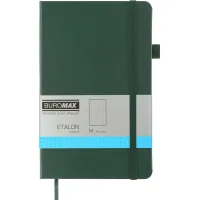 Note book Buromax Etalon 125x195 mm 96 sheets per dot cover made of artificial leather Green (BM.291360-04)