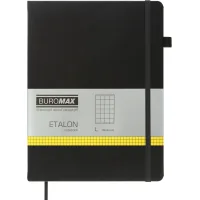 Notebook Buromax Etalon 190x250 mm 96 sheets in a cell artificial leather cover Black (BM.292160-01)