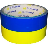 Скотч Buromax 48 мм х 35 м Синьо-жовта (BM.7007-85)