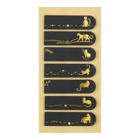 Sticker-bookmark ZiBi paper Black 45x12 mm 7 x 25 sheets Black (ZB.15100)