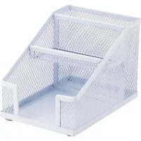 Desktop set Axent stand-organizer 100x143x100 mm metal, white (2118-21-A)