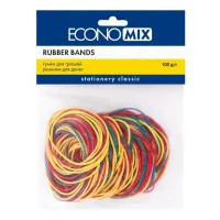 Rubber bands for money Economix 100 g, assorted (E41506)