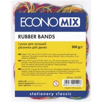 Rubber bands for money Economix 500 g, assorted (E41502)