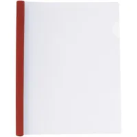 Economix A4 quick-stitch folder with 15 mm clip bar (2-95 sheets), red (E31211-03)