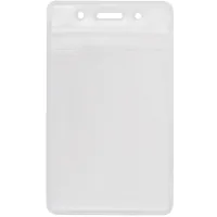 Бейдж Optima вертикальний замок zip lock, PVC 62х91 мм (O45610)