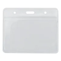 Бейдж Optima горизонтальний замок zip lock PVC, 108х70 мм (O45611)