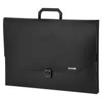 Folder - briefcase Economix plastic A3 with clasp 1 compartment, black (E31616)