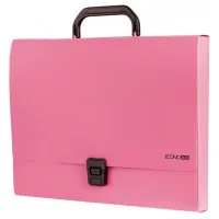 Folder - briefcase Economix plastic A4 with clasp 1 compartment, pink (E31607-09)