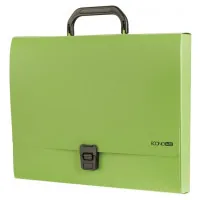 Folder - briefcase Economix plastic A4 with clasp 1 compartment, light green (E31607-13)
