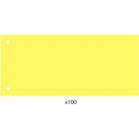 Economix page divider 240x105 mm, plastic, yellow, 100 pcs (E30811-05)