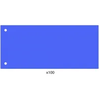 Economix page divider 240x105 mm, plastic, blue, 100 pcs (E30811-02)