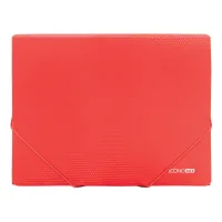 Folder on rubber bands Economix A4 texture "diamond", red (E31601-03)