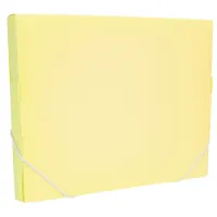 Folder with elastic bands Optima A4 30 mm, pastel yellow (O35616-85)