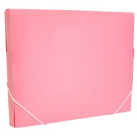 Folder with elastic bands Optima A4 30 mm, pastel pink (O35616-89)