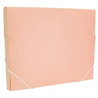 Folder with rubber bands Optima A4 30 mm, peach (O35616-86)