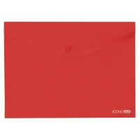 Folder - envelope Economix B5 180 μm transparent, texture "gloss", red (E31302-03)