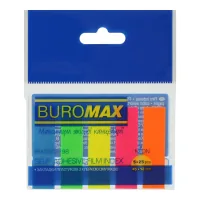 Sticker-bookmark Buromax Plastic bookmarks 45x12mm, 5*25pcs, neon (BM.2302-98)